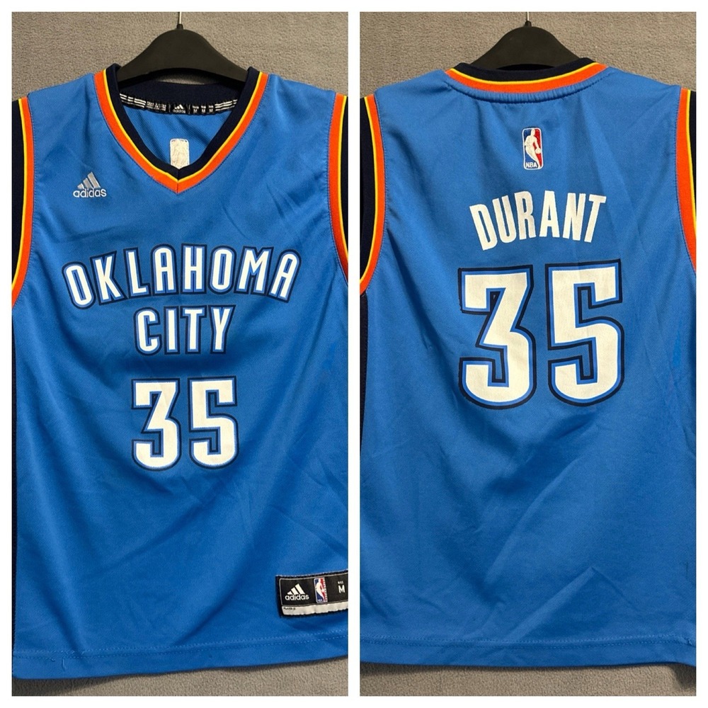 Oklahoma City Thunder Kevin Durant #35 Adidas Jersey Youth Size Medium Blue NBA‎